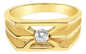 Solitaire Diamond Ring .20cttw 14k Yellow Gold, Size 10
