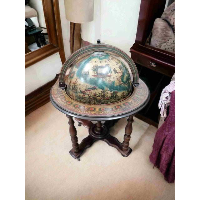Wood Mobile Bar Globe, 1970s For Sale - Image 7 of 7