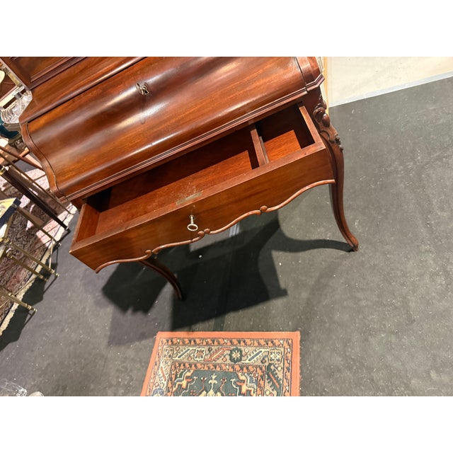 Napoleon III Mahogany Brown Scriban For Sale - Image 4 of 9