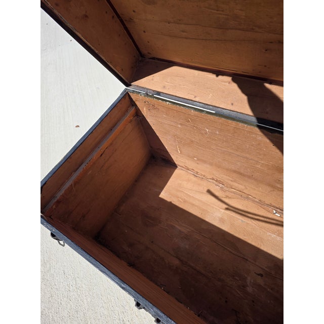 Antique Trunk With Later Painted Details For Sale - Image 17 of 17