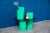 Pedestal Table in Green Acrylic Glass, 1980s For Sale - Image 6 of 11