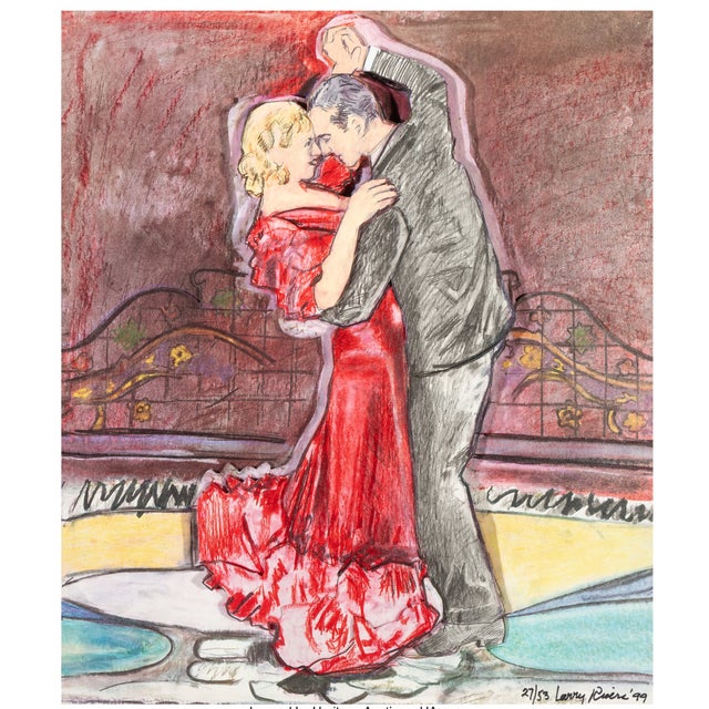 A wonderfully exuberant and romantic work by celebrated American Pop artist Larry Rivers (1923–2002), "Fred and Ginger...