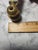 Metal Vintage Porcelain Brass Bathroom Handle For Sale - Image 7 of 9