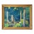 Late 20th Century Modern Impressionist Oil Painting of a Garden in Greens, Framed For Sale