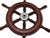 Fine Vintage Hand Made Large 25 Inch Authentic Mahogany & Rhodium Plated Brass Yacht - Ships Wheel - Mid 1900s For Sale - Image 16 of 18