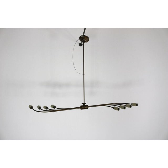 Italian Brass Lamp, 1950s For Sale - Image 4 of 18