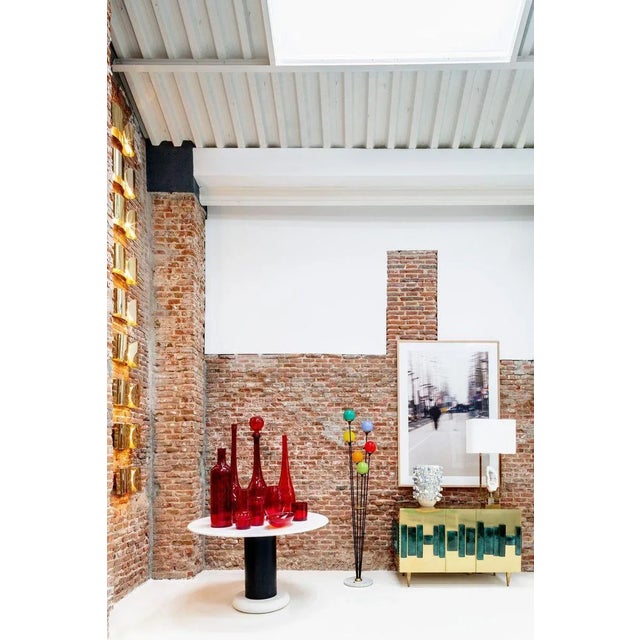 Mid-Century Foglio Italian Brass Sconce by Tobia Scarpa, Set of 2 For Sale - Image 9 of 14