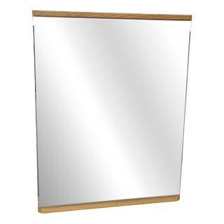 Scandinavian Mirror in Light Oak, 1970s For Sale