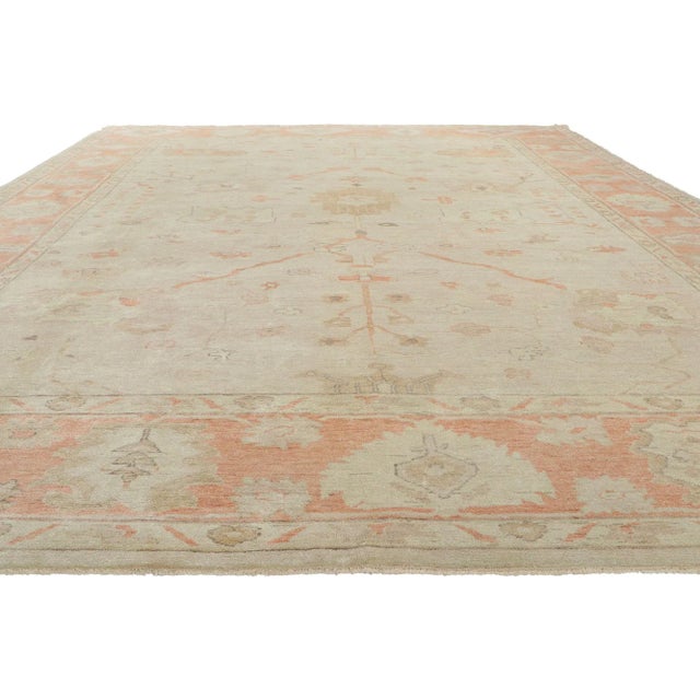 Modern Vintage Modern Oushak Rug - 10'04 X 13'07 For Sale - Image 3 of 11