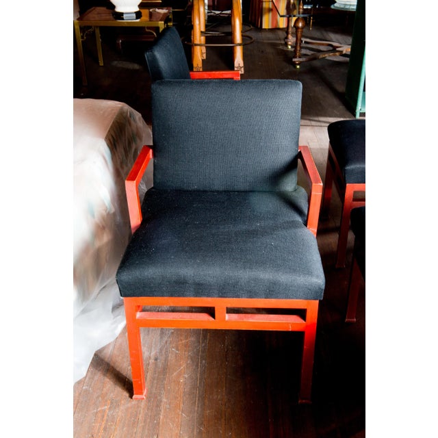 Modern 12 Art Moderne Red Dining Chairs, 1940s For Sale - Image 3 of 13