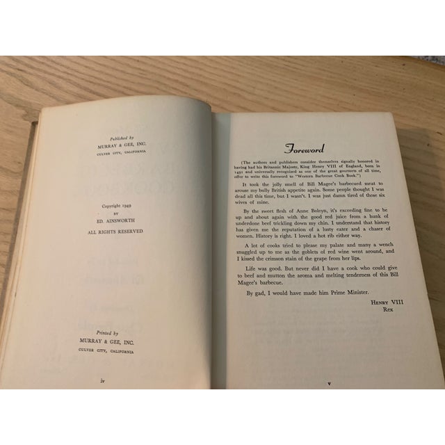 1940s 1949 Bill Magee's Western Barbecue Cookbook by Ed Ainsworth California Cowboy For Sale - Image 5 of 16