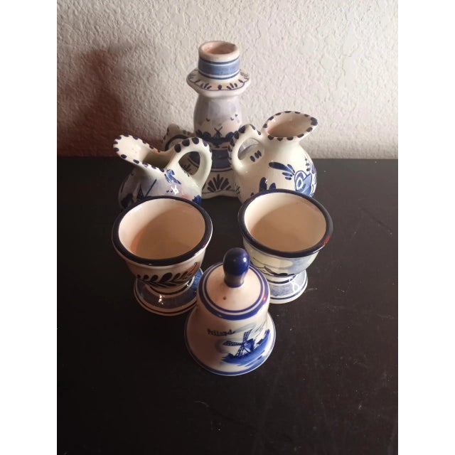 1970s Delft Hand-Painted Made in Holland- 6 Pieces For Sale - Image 13 of 13