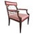 Antique French Empire Mahogany Armchair in Pink Striped Fabric, 1890s For Sale - Image 15 of 15