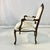 1980s Vintage Hollywood Regency French Provincial Open Arm Bergere Side Chair, Newly Reupholstered For Sale - Image 12 of 17