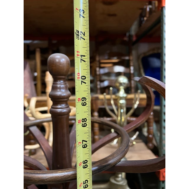 Wood Vintage Wooden Hand Carved Tall Coat Rack/Hat Rack For Sale - Image 7 of 9