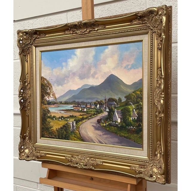 William Yeaman, Figures on the road to Dundrum Ireland in the Irish Mountain Landscape, 1996 For Sale - Image 9 of 13