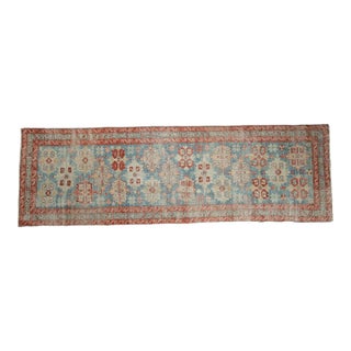 Antique Distressed Northwest Persian Rug Runner - 3'4" X 10'5" For Sale