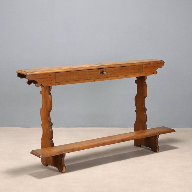Antique Praying Desk in Walnut with Drawer, Italy, 19th Century For Sale - Image 12 of 12