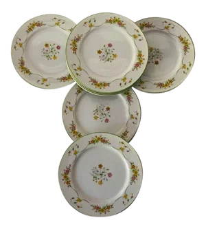 Vintage Sango "Charisma" Diplomat Pattern #338 Salad Plates S/8