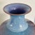 Mid-Century Modern Vintage Hand Thrown Geometric Angular Pottery Vase in Stunning Blue Flambe Glaze For Sale - Image 3 of 5