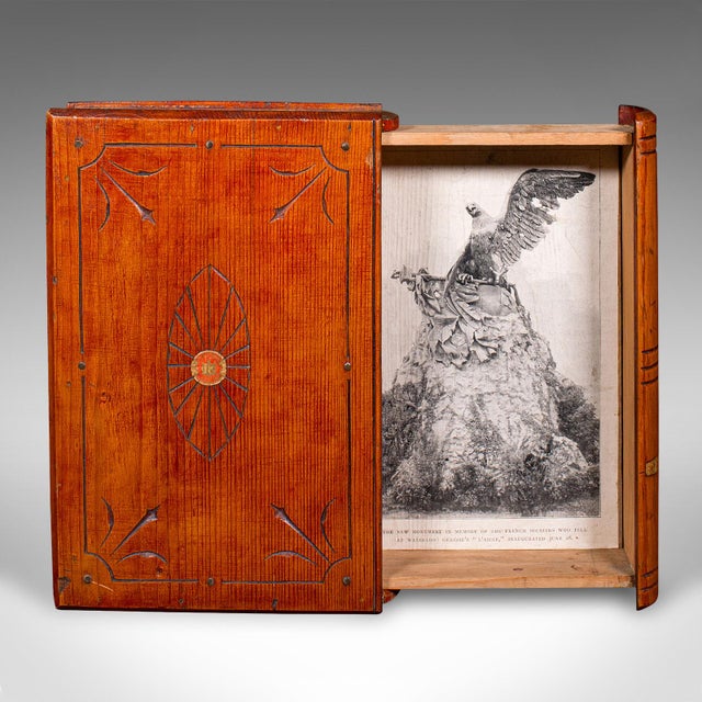 Traditional 1910's Antique Book Safe Disguise Volume Storage Box For Sale - Image 3 of 10