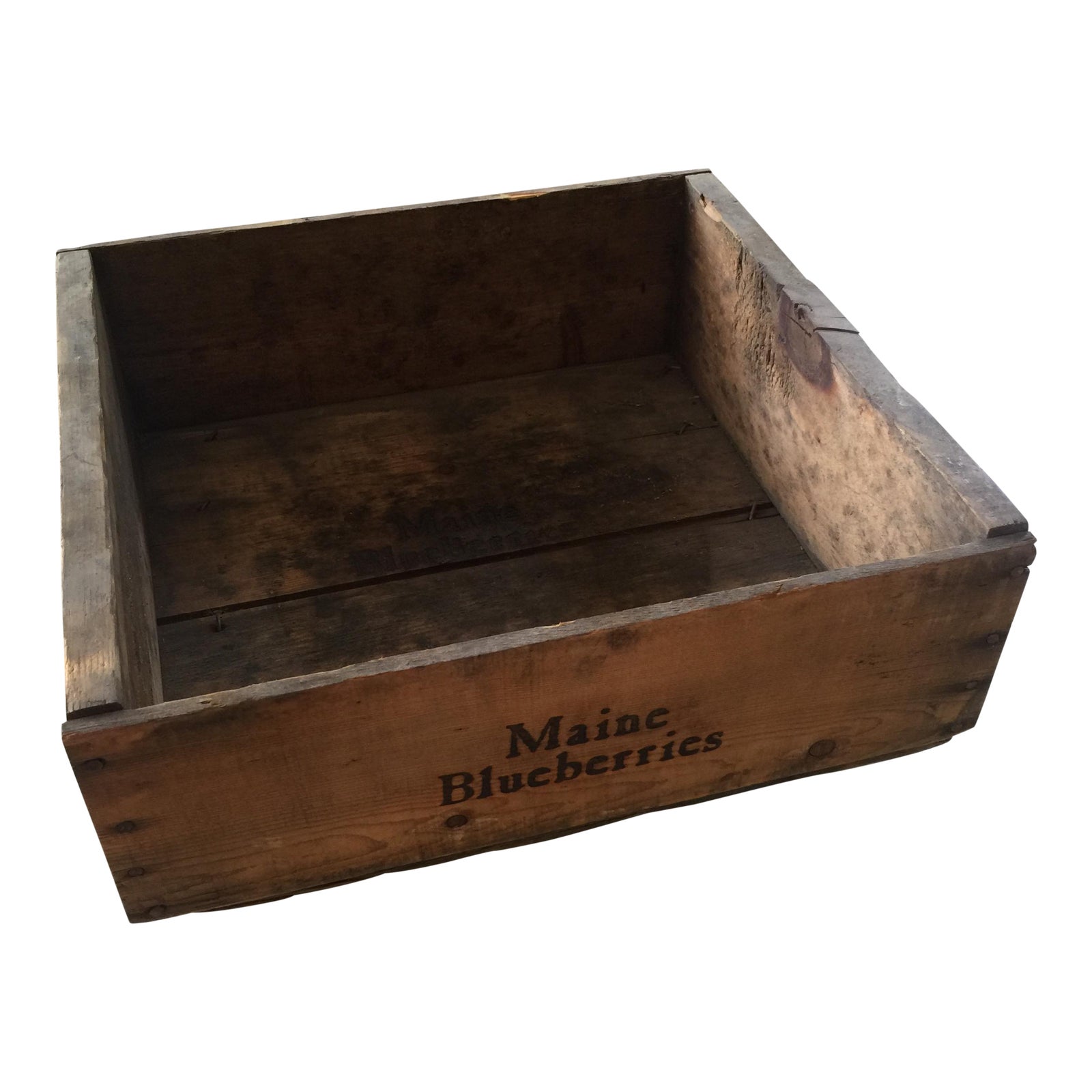 Antique Maine Blueberries Wooden Box Chairish