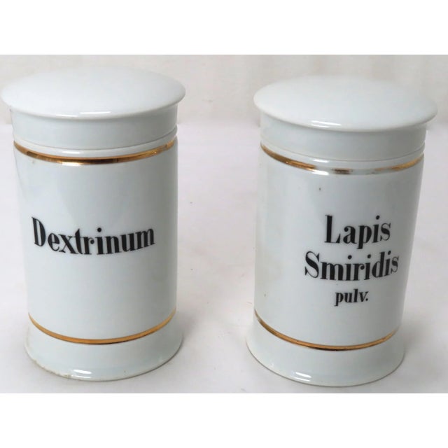 Matched Pair of Antique Paris Porcelain Druggest Apothecary Jars For Sale - Image 13 of 13