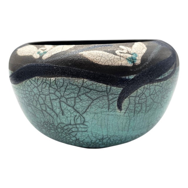 Joy Imai Studio Ikebana Ceramic Bowl, Palo Alto, 7.5" For Sale