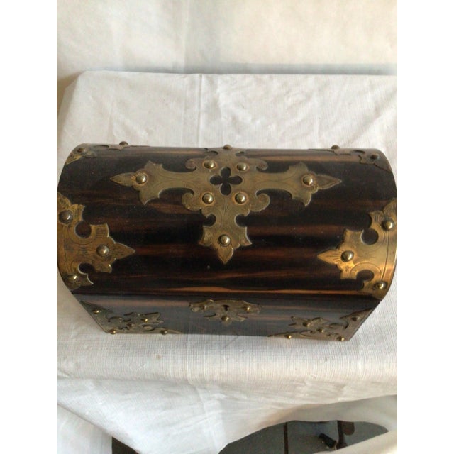 1880s Madagascar Rosewood and Brass Letter Box For Sale - Image 10 of 12