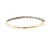 Contemporary Late 20th Century 14 Karat Two Tone Flush Set Diamond Hinged Bracelet For Sale - Image 3 of 4