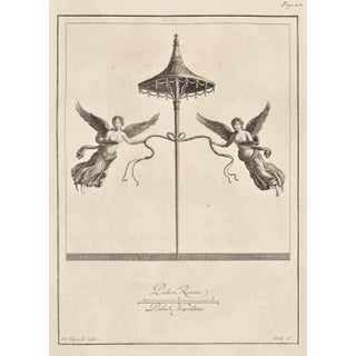 Carlo Nolli, Ancient Roman Fresco Herculaneum, Etching, 18th Century For Sale