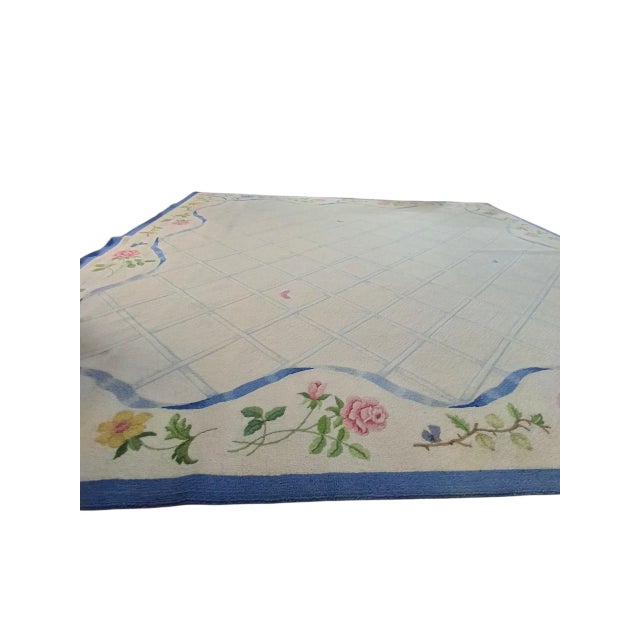 Massive George Wells Hooked Rug For Sale In San Francisco - Image 6 of 18