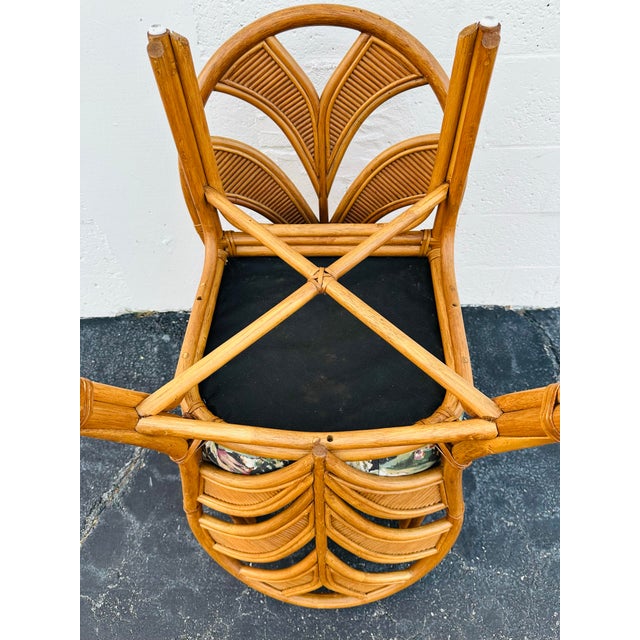 Vintage Pencil Reed Rattan Dining Chairs - A Pair For Sale - Image 10 of 10