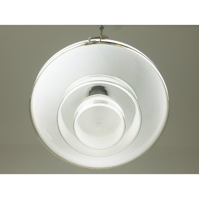 Chrome-Plated and Opaline Glass Pendant Lamp by Otto Müller for Megaphos, 1930s For Sale - Image 4 of 18