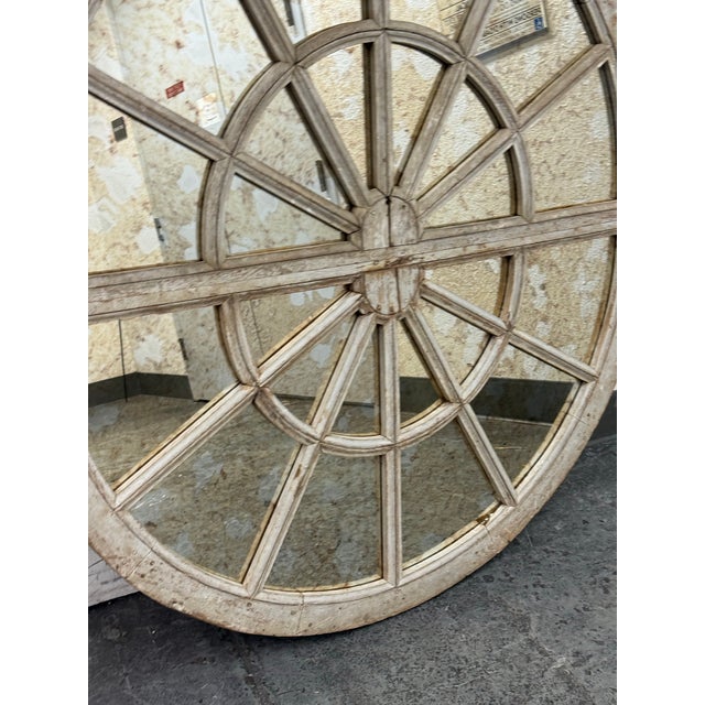 Antique Radial Paned Mirror For Sale - Image 10 of 12