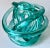 This wonderful large hand-blown glass Turquoise large 'knot' sculpture has tiny Gold flecks creating a lovely color. A...