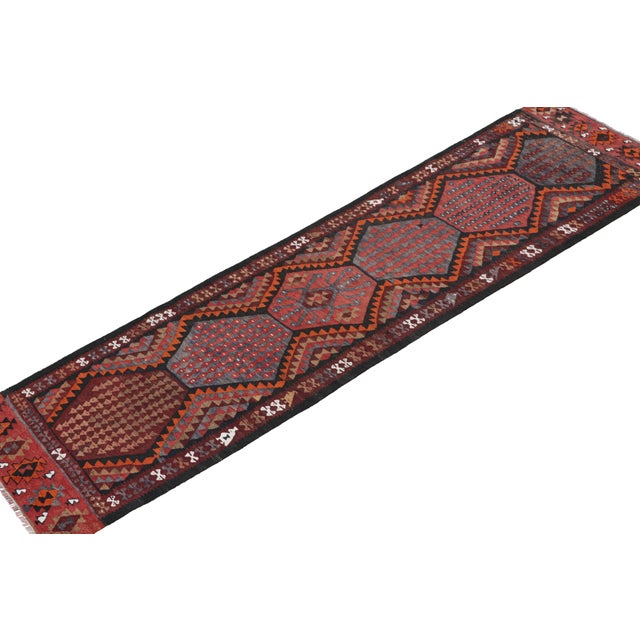 Rug & Kilim 1950s Vintage Ghazvin Persian Kilim Runner With Geometric Patterns by Rug & Kilim For Sale - Image 4 of 7