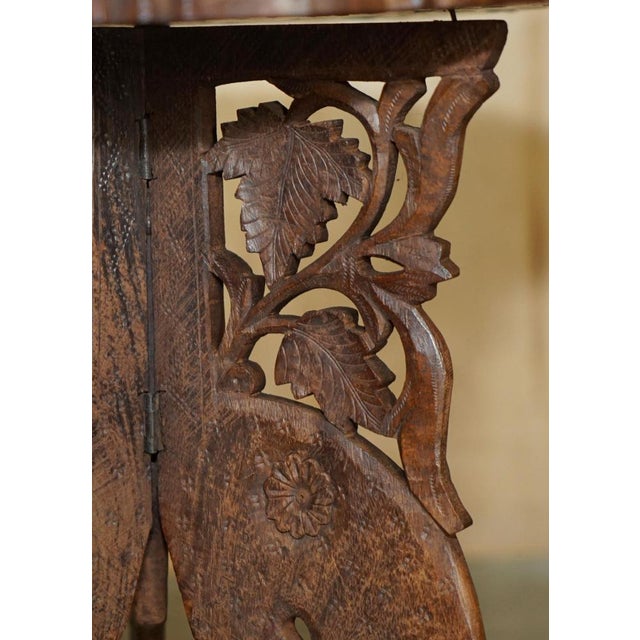 Small Syrian Inlaid Hand-Carved Folding Table from Liberty London, 1880s For Sale - Image 14 of 16
