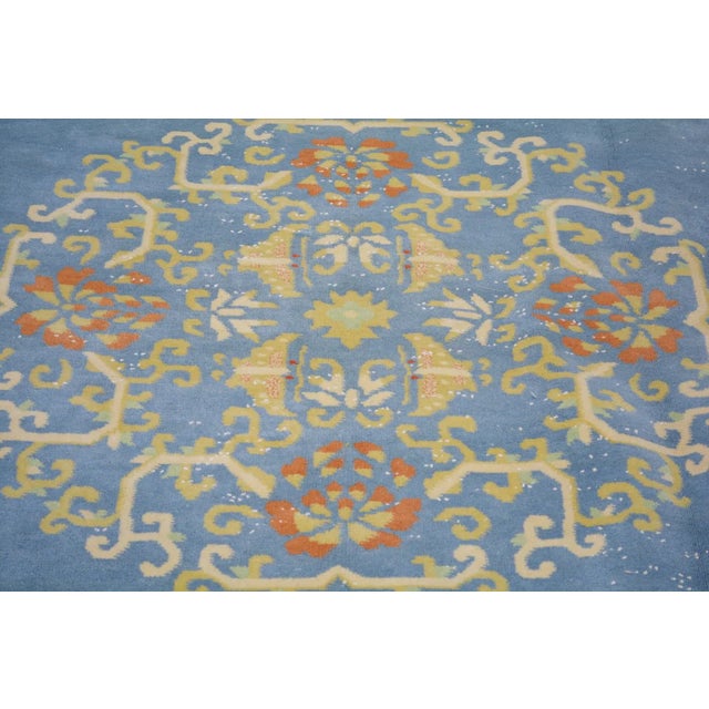 Art Deco Vintage Chinese Art Deco Hand Knotted Wool Rug, For Sale - Image 3 of 7