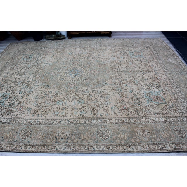 1960s Extra Large Vintage Turkish Area Rug - 114"x153" For Sale - Image 5 of 13