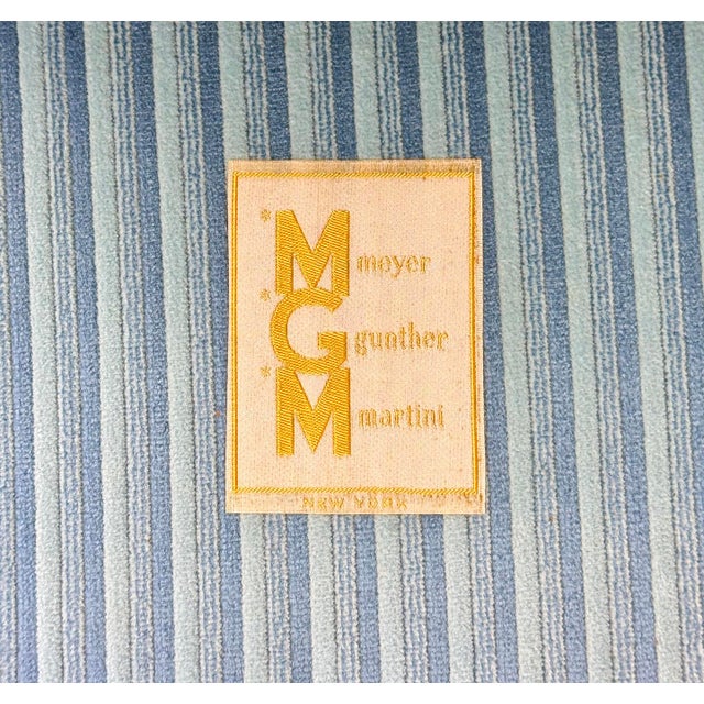 Vintage French Empire Style Blue Upholstered Chaise Lounge For Sale - Image 12 of 12