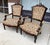 Wood Pair of Antique Eastlake Walnut Parlor Chairs With Floral Upholstery For Sale - Image 7 of 15