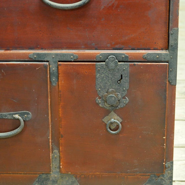 Japanese Tansu Chest of Drawers, 1870s For Sale - Image 13 of 15