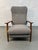 Mid-Century Scandinavian Style Walnut Reclining Lounge Chair For Sale - Image 9 of 12