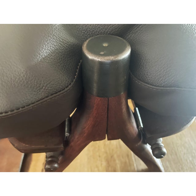Vintage Camel Saddle Ottoman in Leather, 1960s For Sale - Image 6 of 16