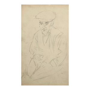 Stanley Spencer (British, 1891–1959) - Untitled Sketch of a Seated Man, Ca. 1938 (Framed)