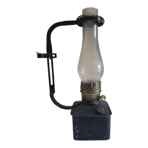 Antique Railroad Caboose Oil Kerosene Lamp Wall Mounted Lantern Light Tin
