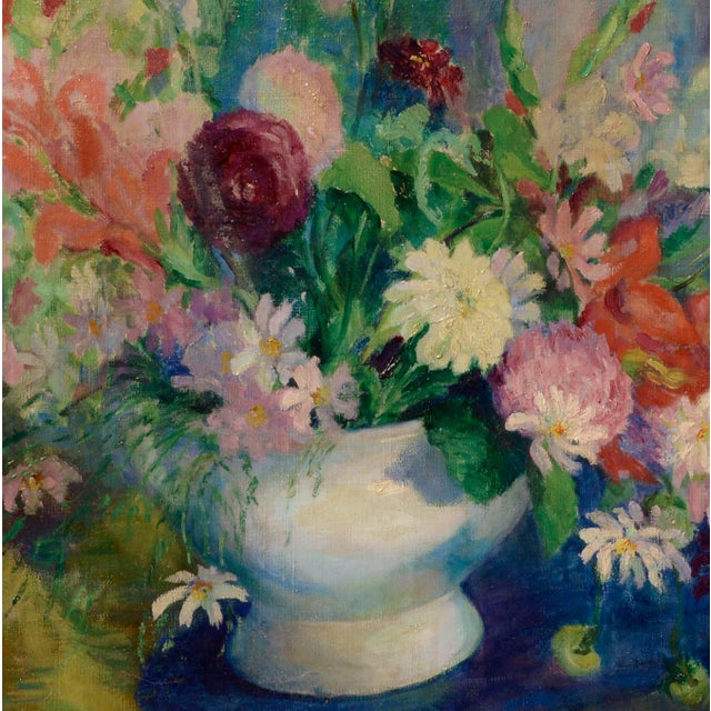 American 920s Spring Floral Still Life Oil Painting by Elizabeth Fitzgerald Forbes (Dallam), Framed For Sale - Image 3 of 10