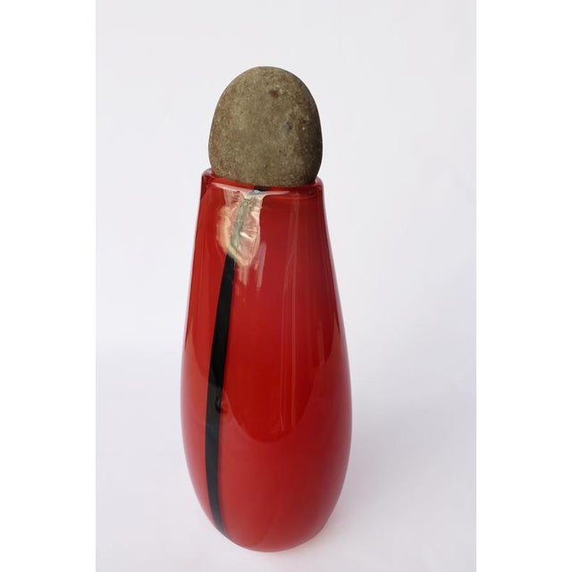Contemporary Yutori Line Sculpture in Mouthblown Glass by Pia Wüstenberg For Sale - Image 3 of 8