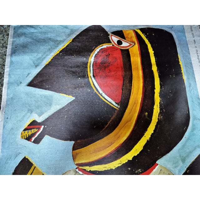 Modern Senegalese Modern Artist Amadou Seck 1975 Milan Exhibition Poster For Sale - Image 3 of 6